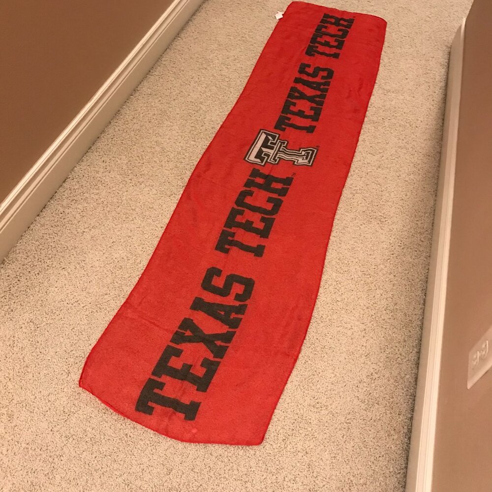 Texas Tech Red Raiders Women's XL Scarf Sheer L78xW18" Logo NEW